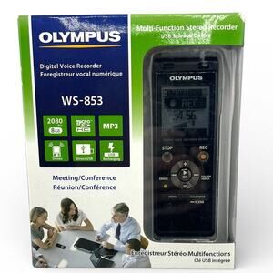 New Olympus WS-853 Digital Voice Recorder8GB memory MP3 stereo microphone USB